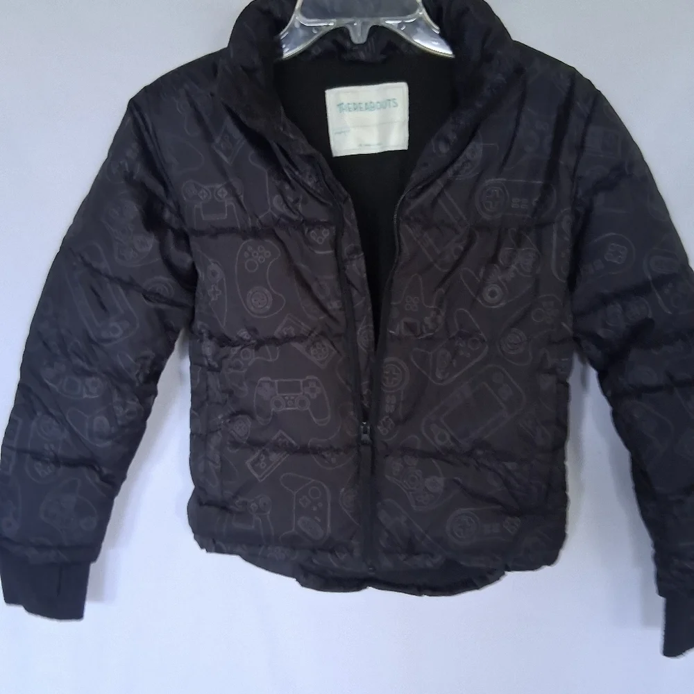 Kids Black Puffer Coat